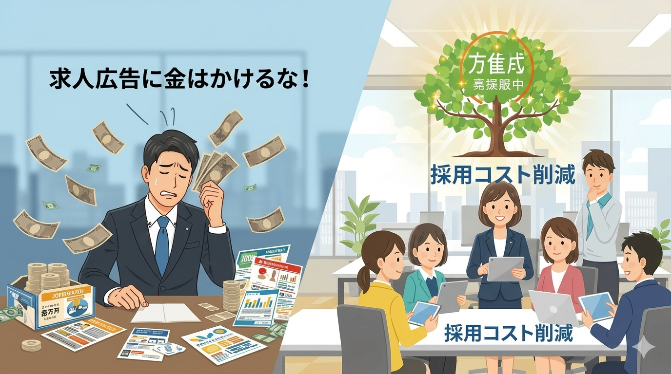【採用コスト削減　求人広告に金はかけるな！】