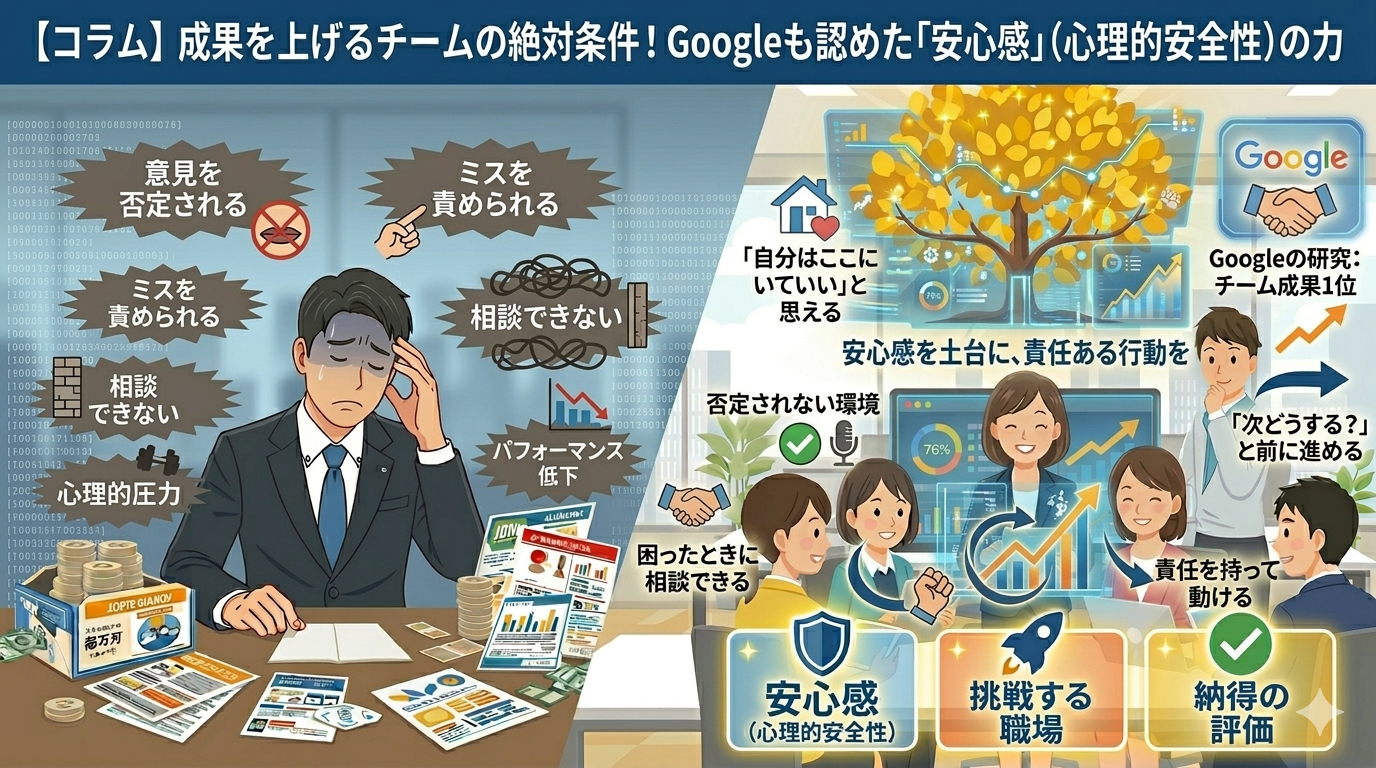 【成果を上げるチームの絶対条件！Googleも認めた「安心感」（心理的安全性）の力】