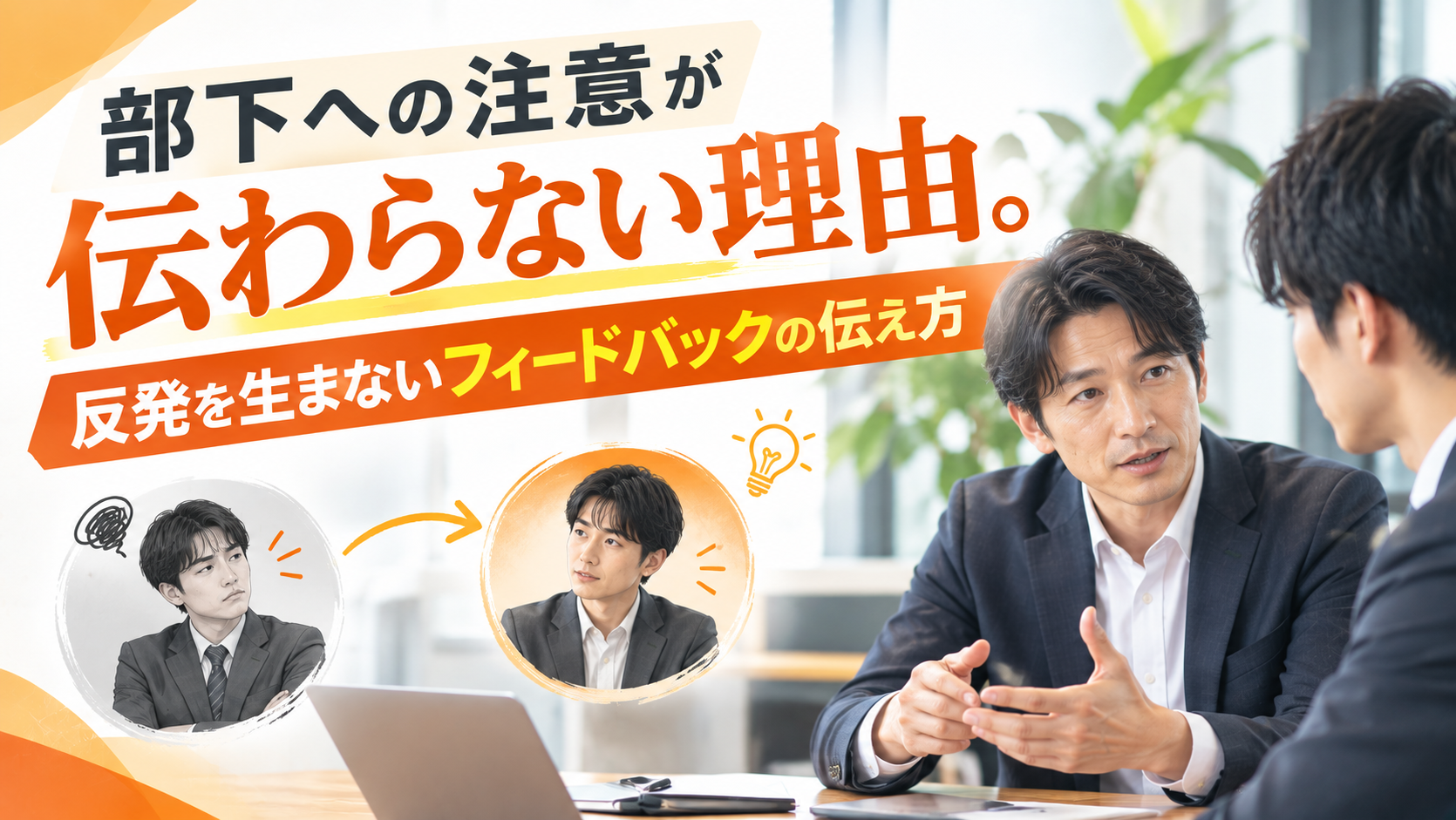 部下への注意・指導の仕方とは？反発を防ぎ成長につなげるフィードバックのポイント